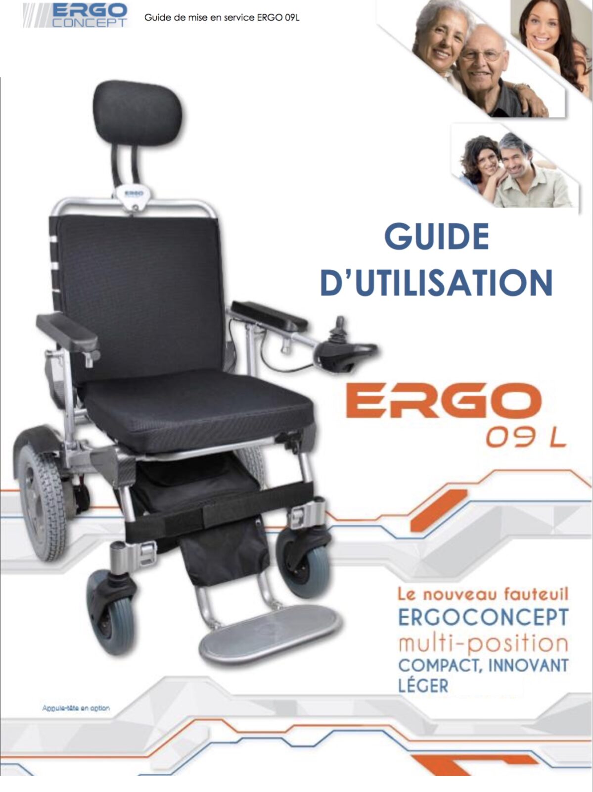 Gamme Ergo 09 L Fauteuil roulant électrique pliable ErgoConcept