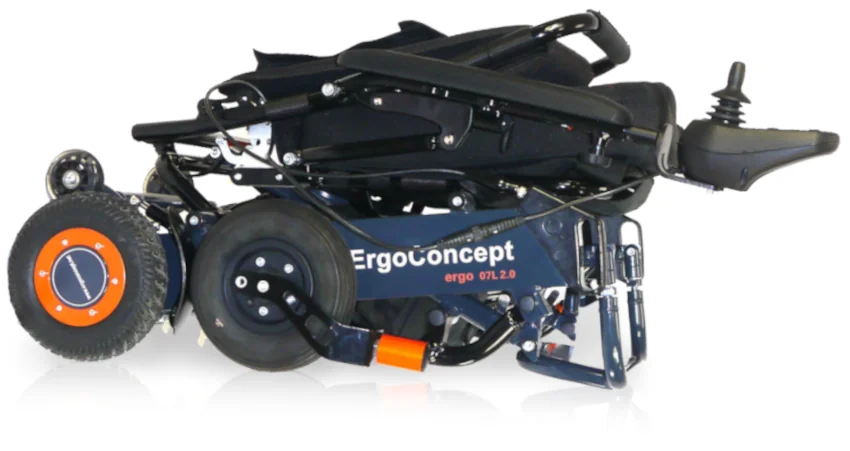 fauteuil électrique pliable plié