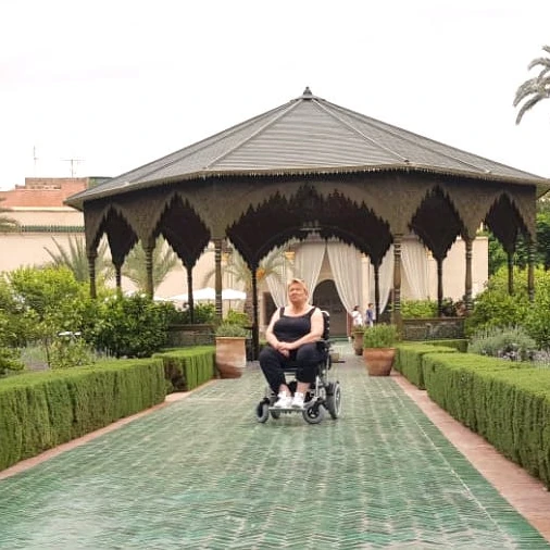 voyage en fauteuil roulant électrique