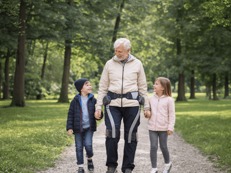 ERGOMOTION grand pere petits enfants parc bd