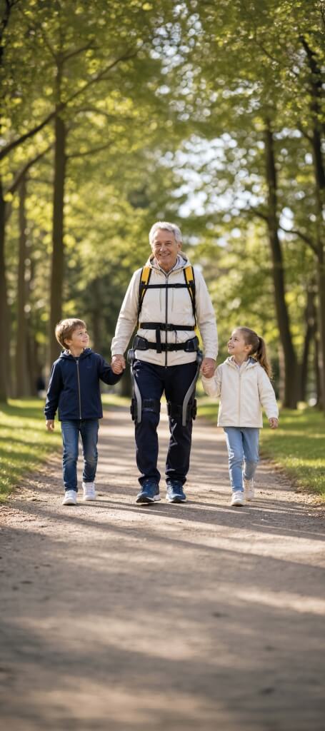 ergomotion grand pere 2petits enfants 1024x455